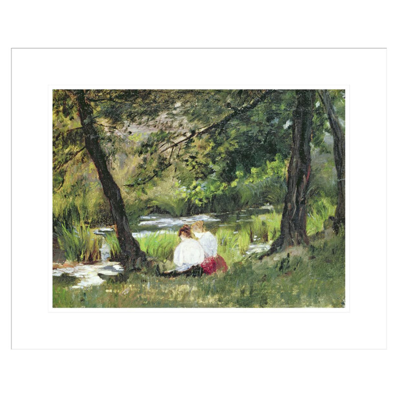 Deux femmes assises par Mary Cassatt, H 17,7 po x l 21,75 po