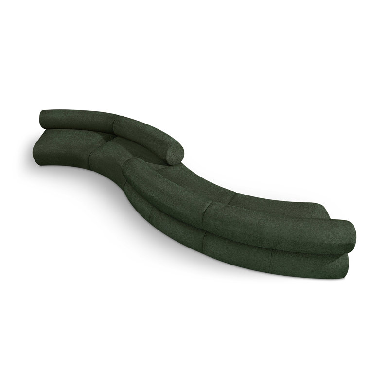 Bale 202" Upholstered Sectional, Green Chenille Fabric