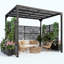 Ensemble de pergola en métal 10 pi x 8 pi avec 4 jardinières