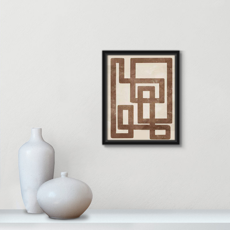 «Happy Natural Sequence II» par Marcus Prime, Cadre à texture grain de bois noir, H 15 po x l 13 po x P 0,75 po