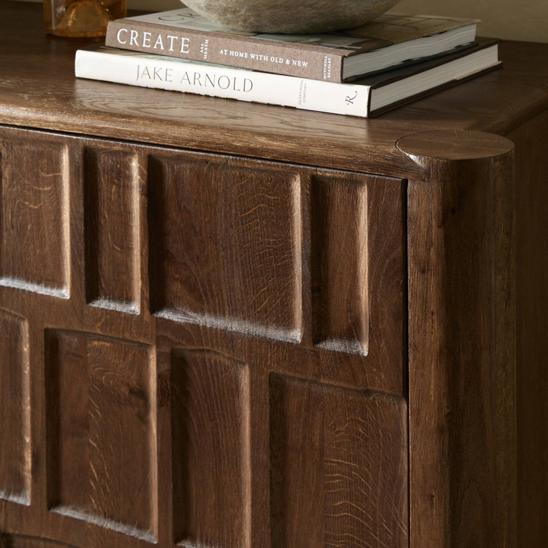 Ezri Bar Cabinet-Cocoa Oak, Brown