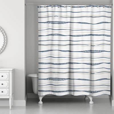 Fanette Striped Shower Curtain