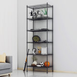 Martens 63" H x 20" W x 12" D Adjustable Shelving Unit with Levelling Feet, Side Hooks