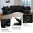 3 - Piece Upholstered Power Reclining Sectional with Wireless Charger, Reading Light, and LED Light-2073180474
