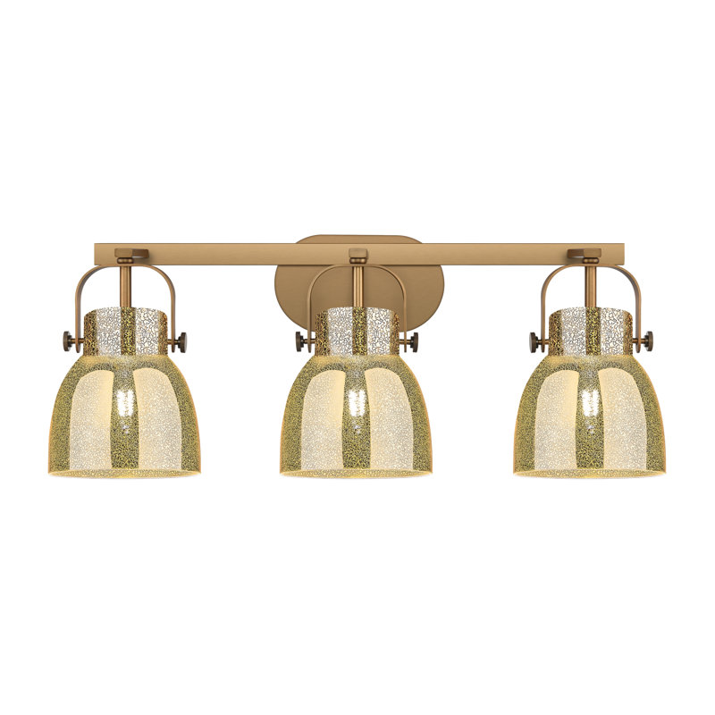 Pilaster II Bell 3 Light Wall-mounted Bath Vanity Light, Brushed Brass, Mercury, 3 Lights