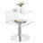 Acrylic Side Table with Stainless Steel Base, C Shaped End Table for Sofa