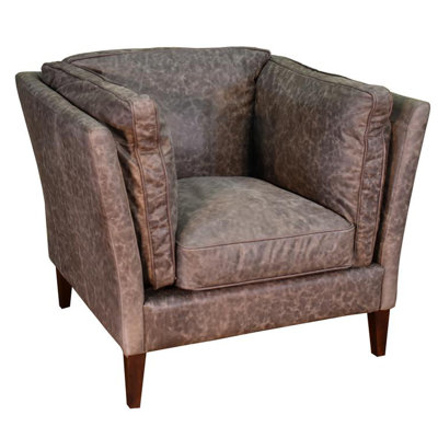 Fauteuil en cuir Kenmore - gris