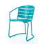 Bistro de patio en fer - fini bleu sarcelle mat, 2 chaises et table ovale pour le plaisir du jardin