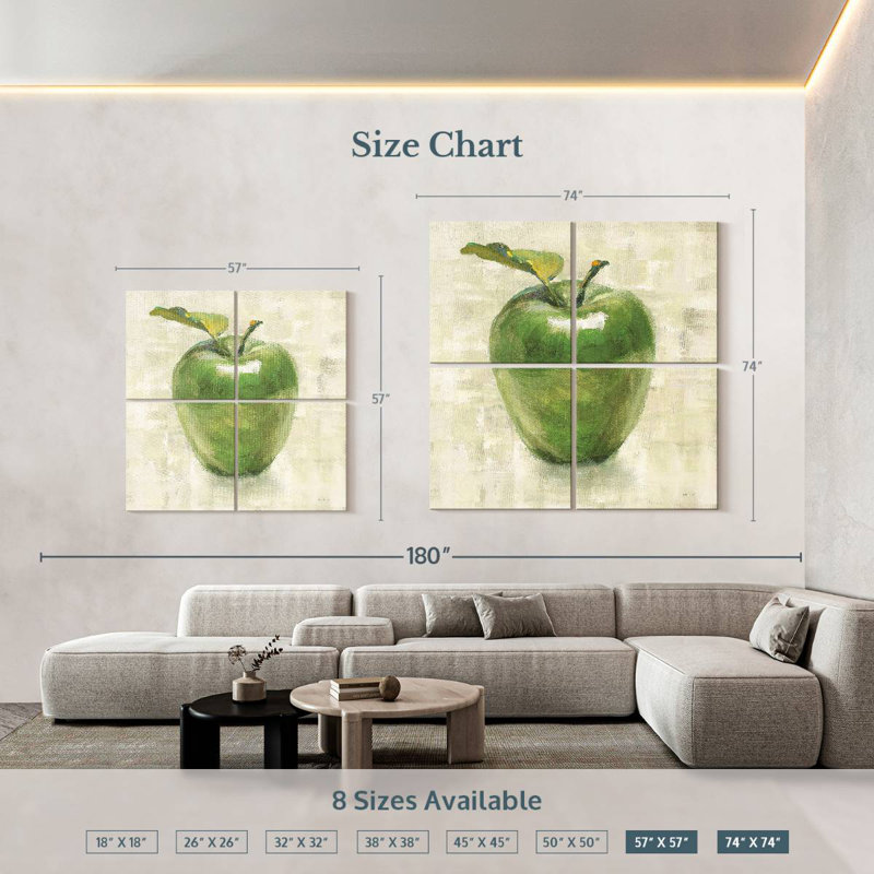 Yarlin Green Apple, 74" H x 74" W