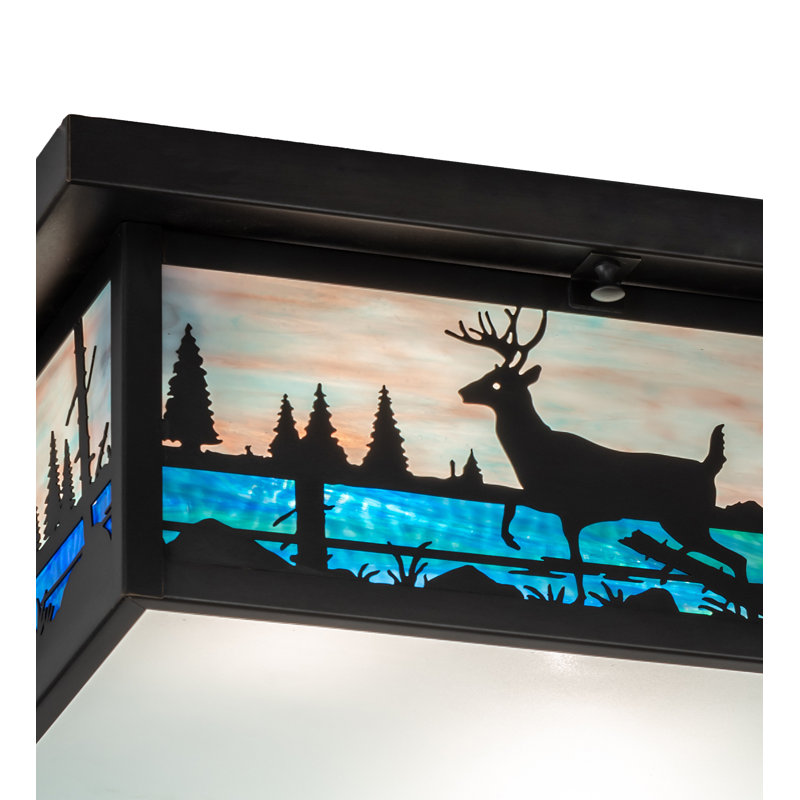 Plafonnier encastré carré 2 lumières 16 po