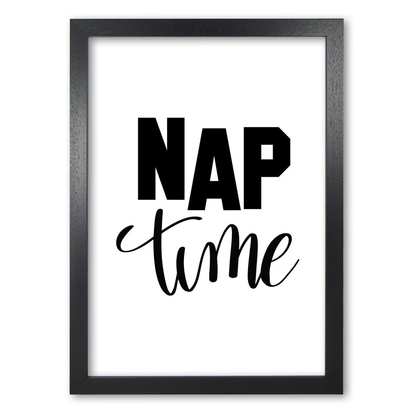 Nap Time - Print, Black Grain Frame, 60 cm H x 42 cm W x 5 cm D