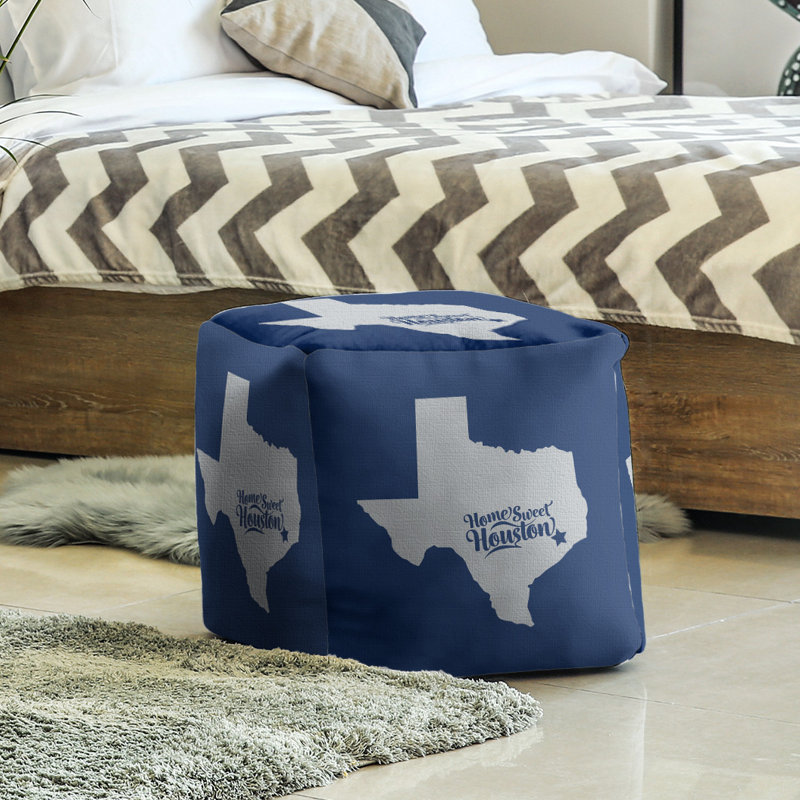 Repose-pieds cube sports houston texas, Bleu / Argent