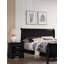 1pc Table de chevet noire Louis Philippe-881085553