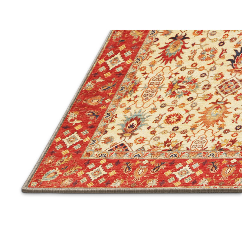 Brzozowski Oriental Indoor Rug, Rectangle 7' x 9'