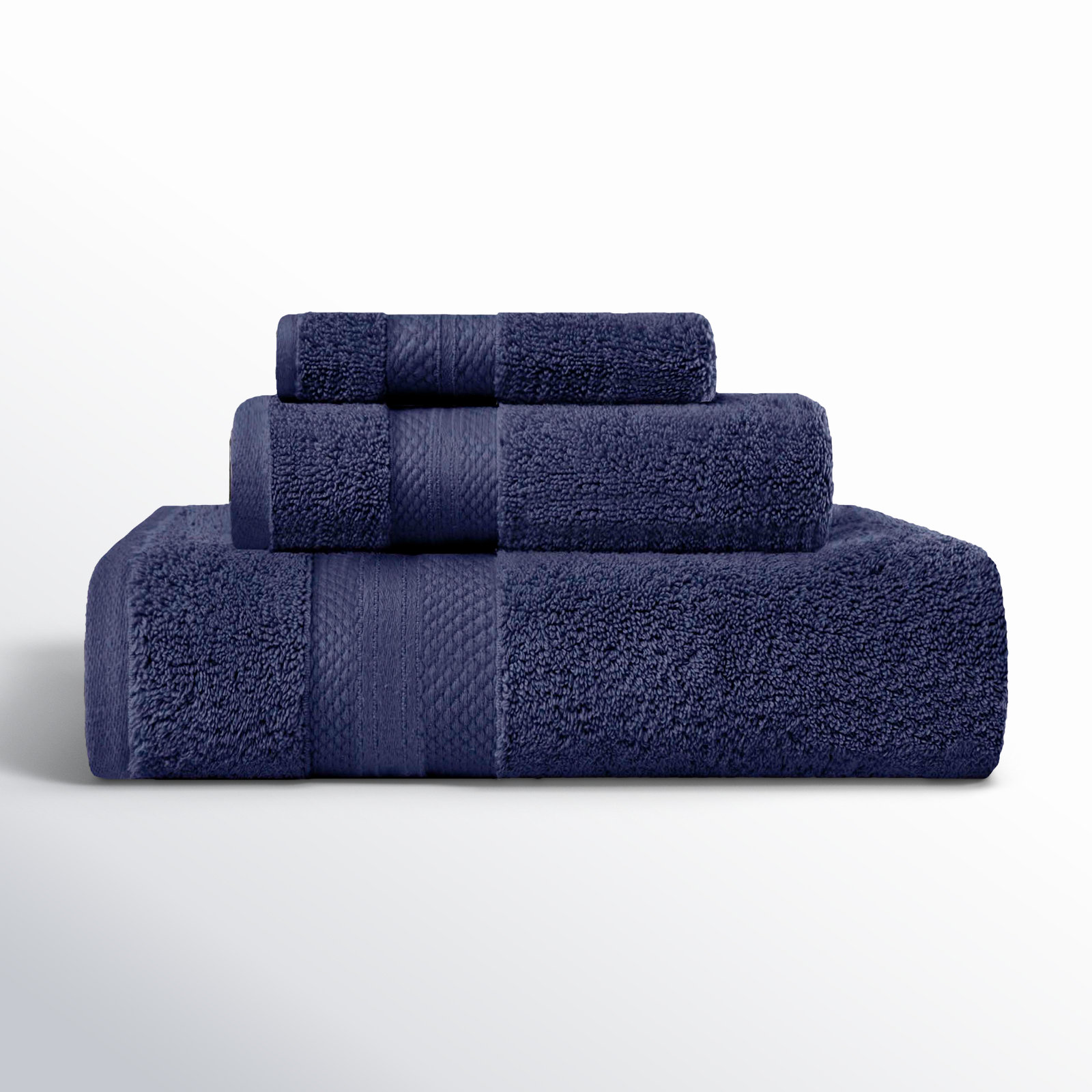 Finnian Ultra-Plush Heavyweight, 100% Turkish Towel Collection, Crown Blue, 3 Piece Towel Set