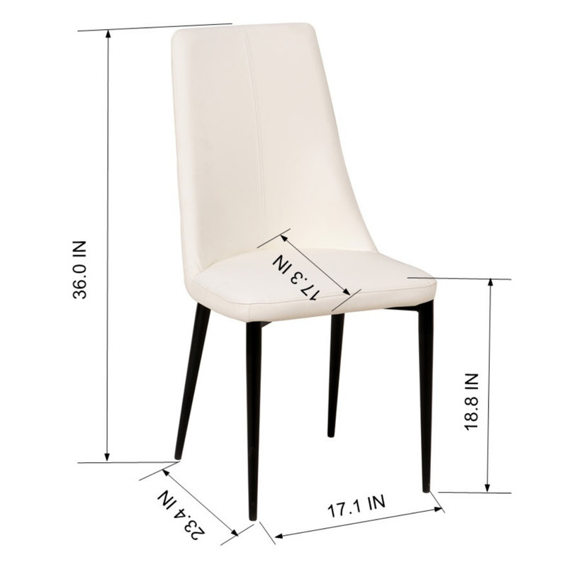 Chaise d'appoint rembourrée Marine, Blanc