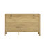 Modern Wave-Pattern Sideboard with 3 Drawers, Large Storage Buffet Cabinet with Hooks and Extra Centre Leg