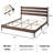 Flennory Solid Wood Bed Frame with Ergonomic Headboard-427165195-427165194