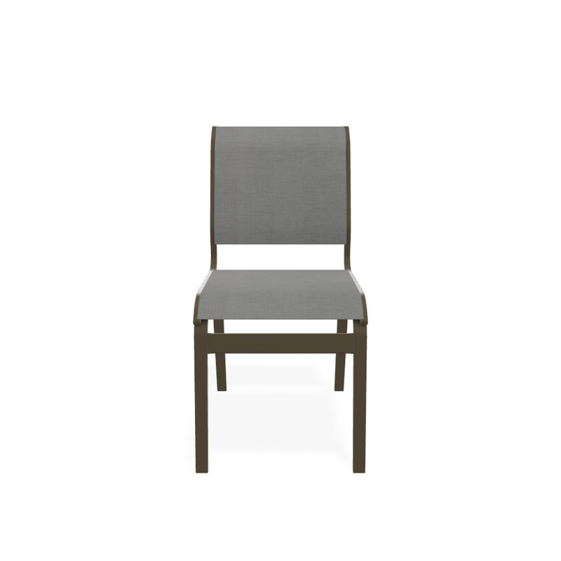 Chaise d'appoint de salle à manger Hiraku, Alliage Sunbrella®, Bois de plage texturé