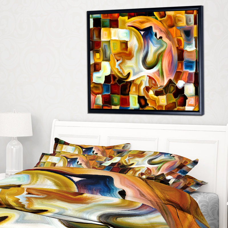 «Abstract Way of Inner Paint», reproduction d'art, H 30 po x l 40 po x P 1,5 po, Toile avec cadre flottant