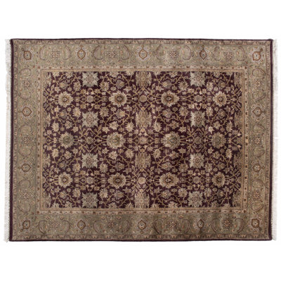 One-of-a-Kind Rectangle 9' X 12' New Age Wool Area Rug in Red/Brown