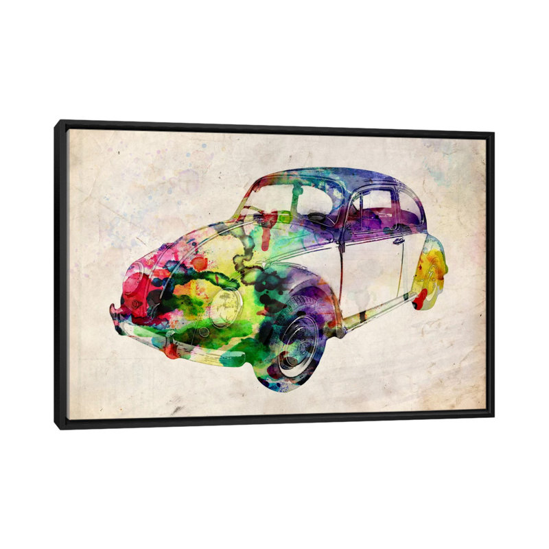 Reproduction d'art graphique sur toile «Beetle (Urban)» par Michael Tompsett, H 18 po x l 26 po x P 1,5 po, Pas de tapis