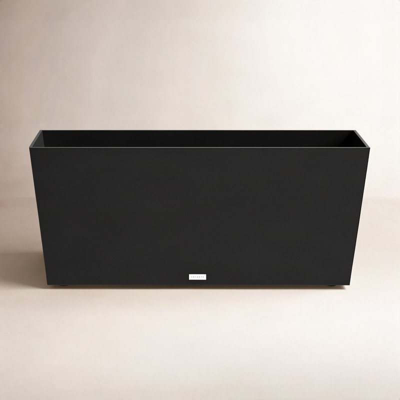 Pot à fleurs Pure Series Midori, Noir, noir, noir, noir, H 19,75 po x l 39,5 po x P 12,5 po, 1