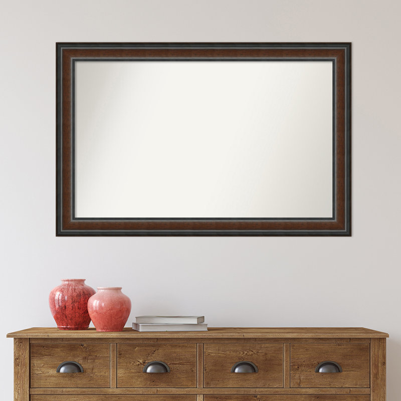Halcott Solid Wood Rectangle Wall Mirror, 41" H x 27" W