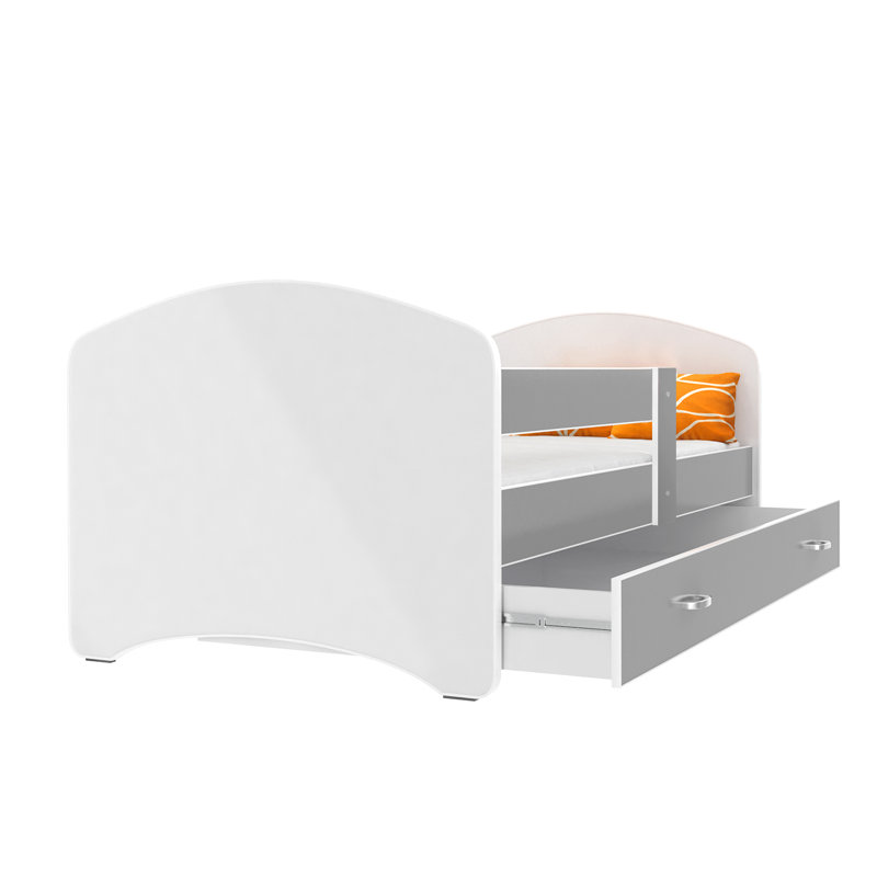 Dugan European Toddler (80 X 160cm) Standard with Storage Included, No, White/Grey