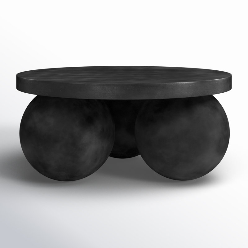 Rayden Coffee Table, 16" H x 35" L x 35" W, Black