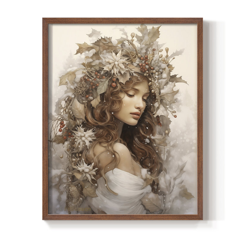 «Christmas Holiday», reproduction d'art encadrée DCC, Noyer, H 15 po x l 12 po