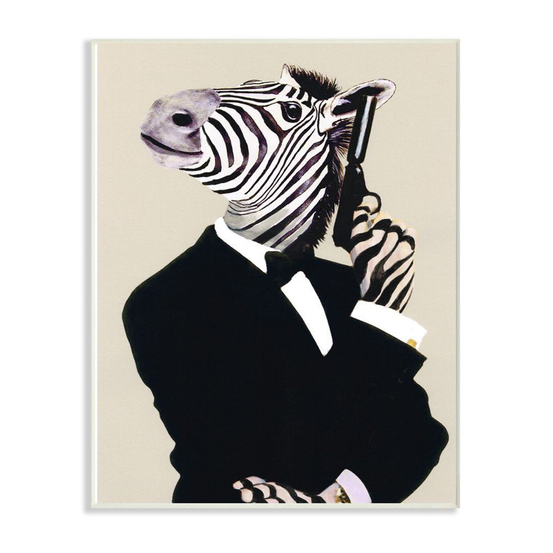 Art sur toile Aslak, agent secret, James Bond, H 15 po x l 10 po x P 0,5 po, Plaque murale