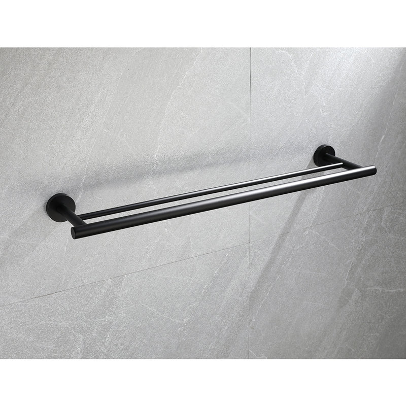 Porte-serviettes mural 23,6 po, Noir