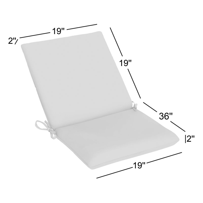 Casual Cushion Solid Outdoor Iron Dining Seat/Back Chair Pad, Spa