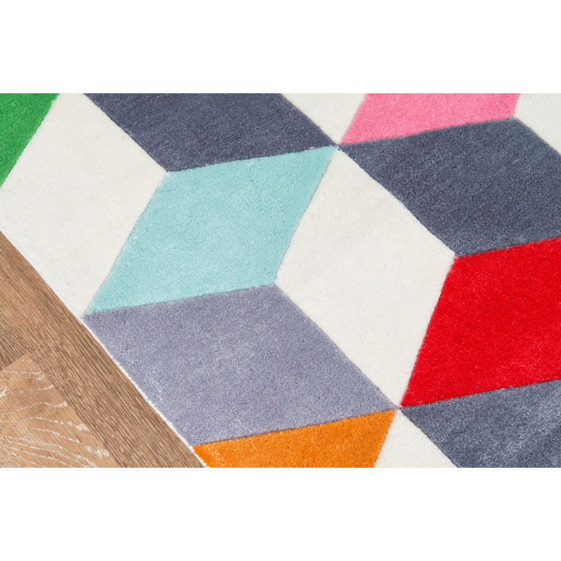 Tapis géométrique fait à la main, Rectangle 2 pi x 3 pi