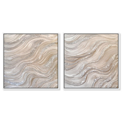 Ensemble de 2 vagues de ton abstrait