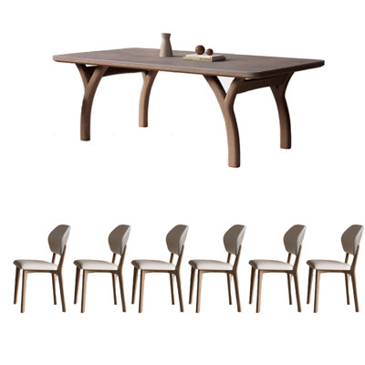 Sintered stone ash gray dining table set