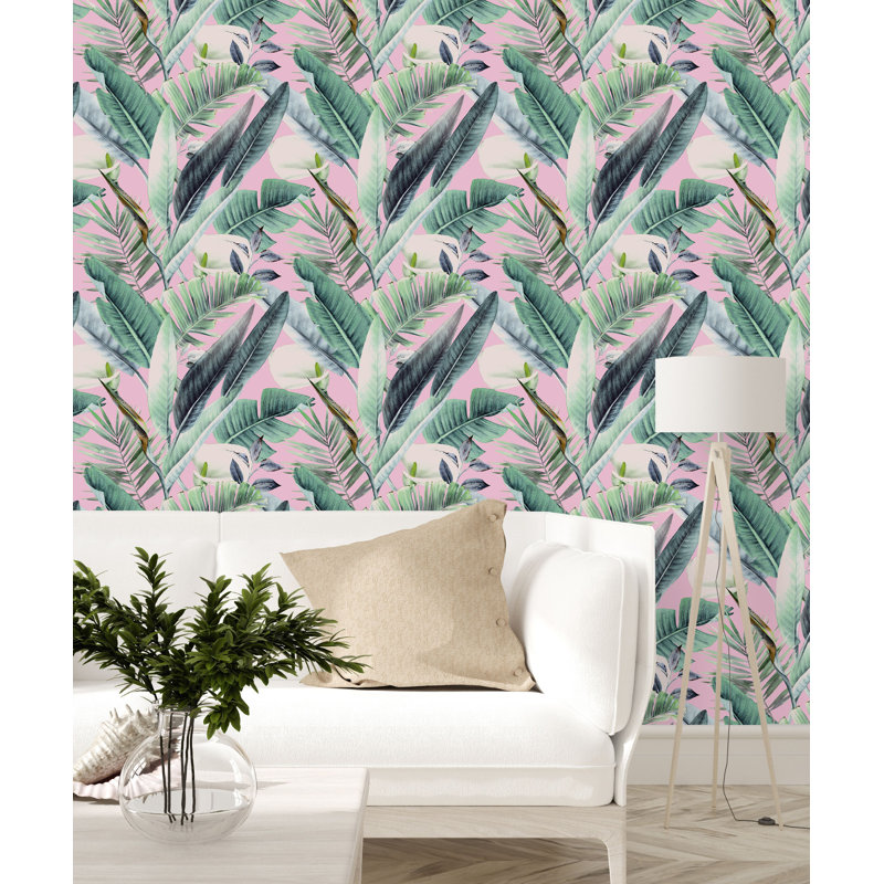 Eyota Floral Tile, Vinyl, 10.4" L x 25" W