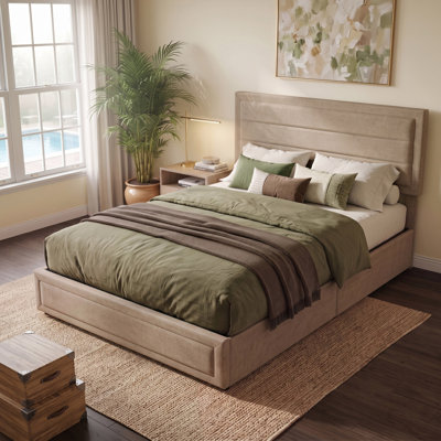 Upholstered Platform Storage Bed