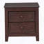2-Drawer Nightstand, Mid Century Retro, Dark Walnut-361747762
