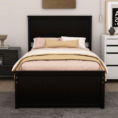 Platform Storage Bed, 2 Drawers With Wheels, Twin Size Frame by Red Barrel Studio