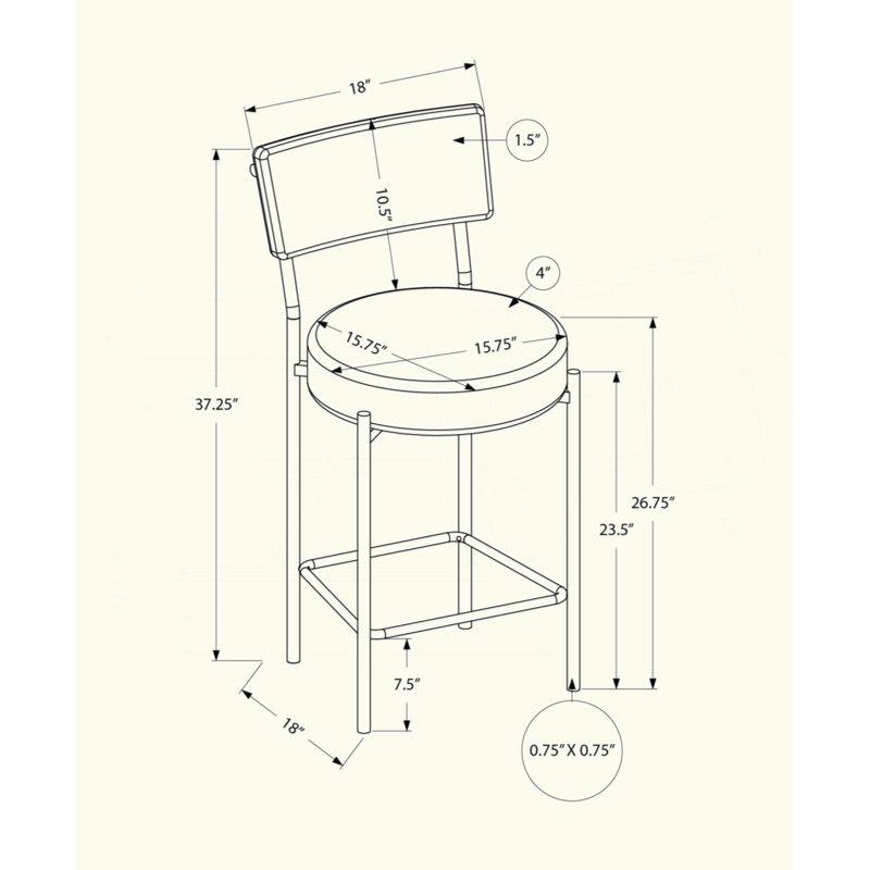 Tabouret de bar, hauteur de comptoir, ensemble de 2, cuisine, contemporain, moderne