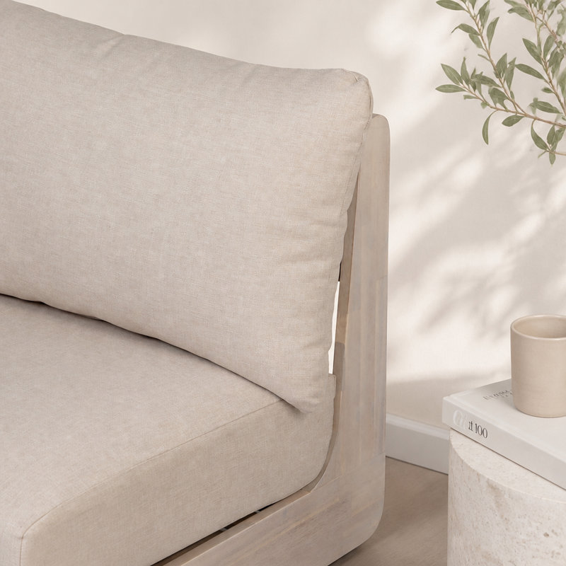 Fauteuil club en acacia