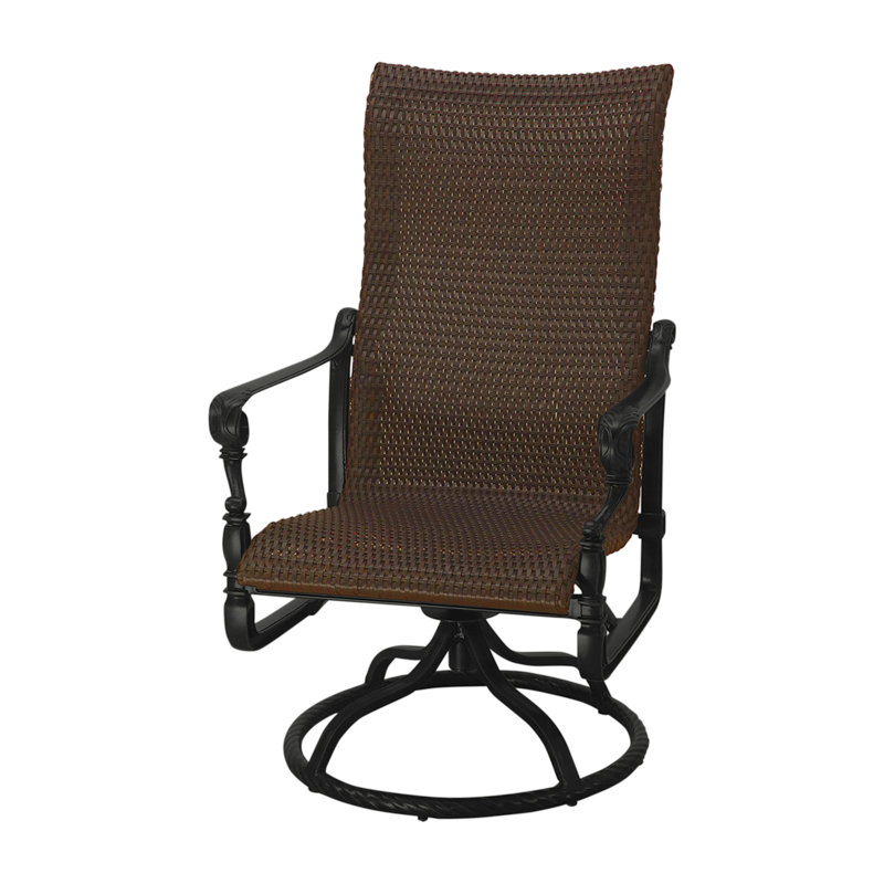 Grand Terrace Outdoor Rocking Wicker/Rattan Chair, Chestnut, Vintage
