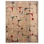 Mid Century Modern Hand Knotted Geometric Area Rug-1421115004