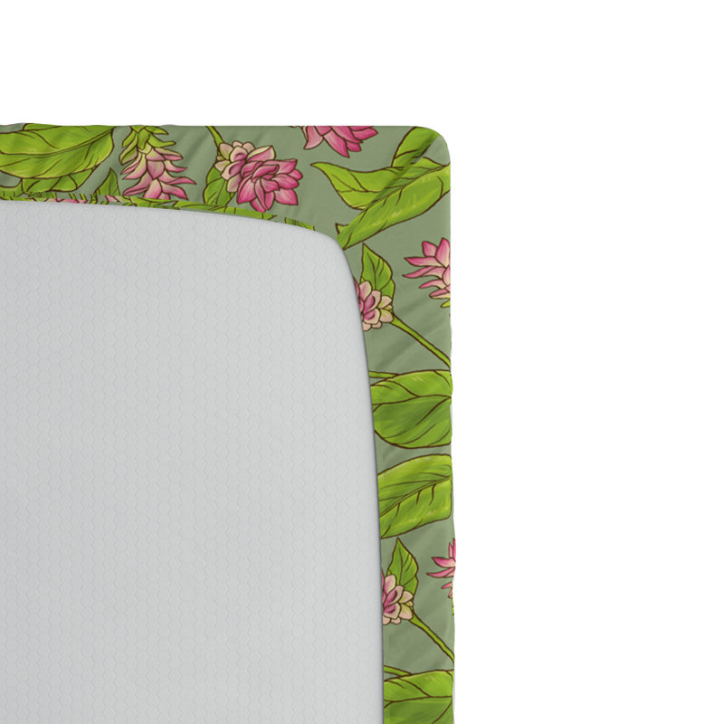 Microfiber Floral Fitted Sheet, Full Fitted Sheet