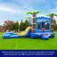 HeroKiddo Ocean Shark Inflatable Water Slide Bounce House Combo (with Pool and Blower)