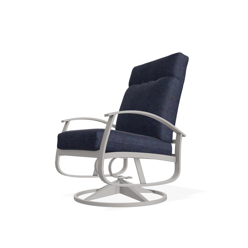 Belle Isle Cushion Deep Seating Supreme Height Swivel Rocker, Warm Gray, Indigo