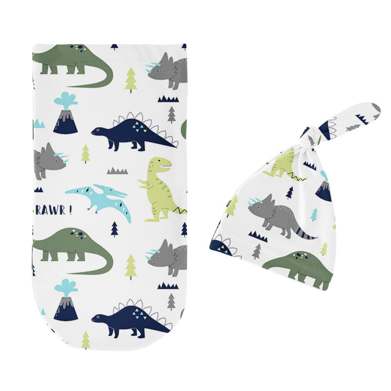 Ensemble de sac de couchage bleu et vert Mod Dinosaur