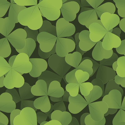 " Green Shamrock Pattern "